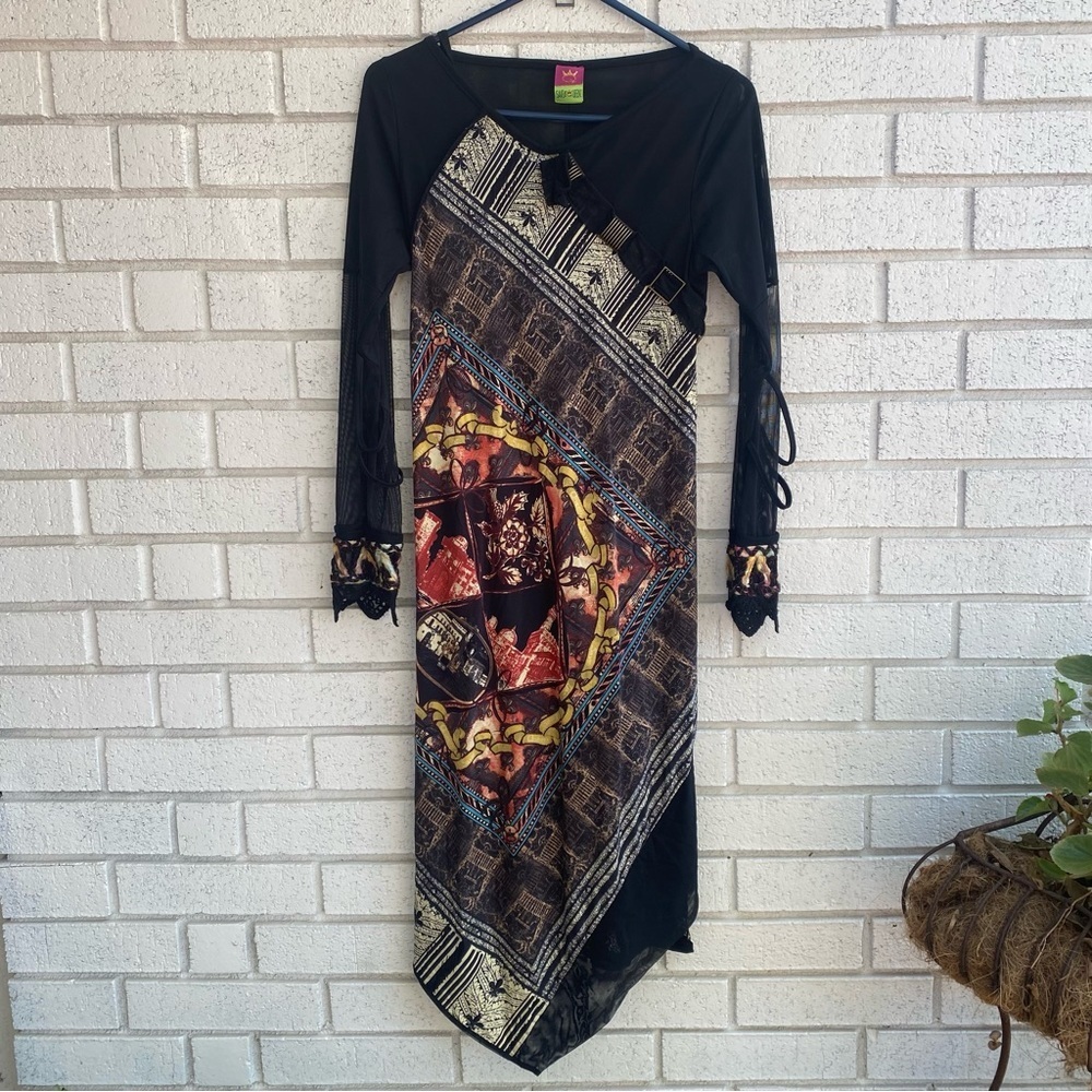 Save The Queen | 90’s Long Sleeve Dress Large